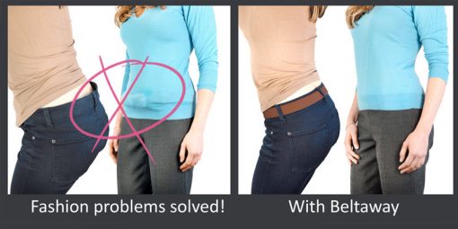 Beltaway solves back gap and belt bulge
